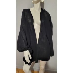 Kalita Open 100% Cotton Handmade Open Cardigan Whimsigoth Quiet Luxury size S/M